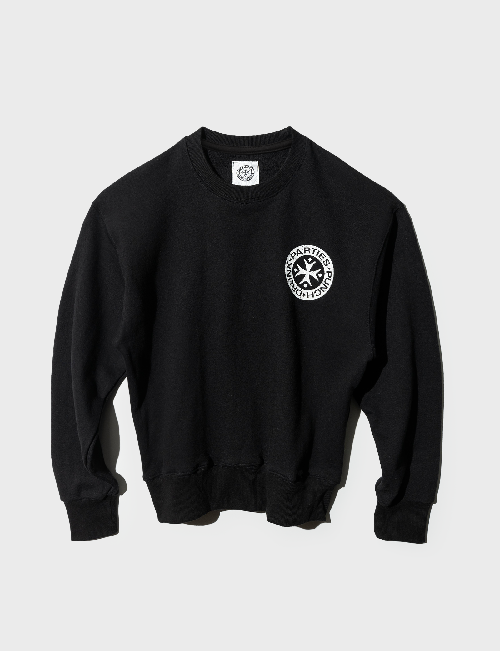 Hurt Logo Crop Sweatshirt (BLACK)